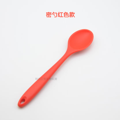 Food Grade Silicone Spoon, Kidsren's Safety Table Spoon, High Temperature Resistant Non-Stick Pan, Student Spoon, Baby Food Supplement Mixing Spoon