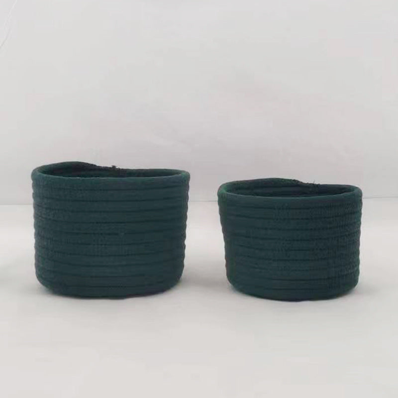 Small Cotton Rope Under-Bed Storage Box, Woven Under-Bed Storage Basket, Snack Basket, Home Storage Organizer