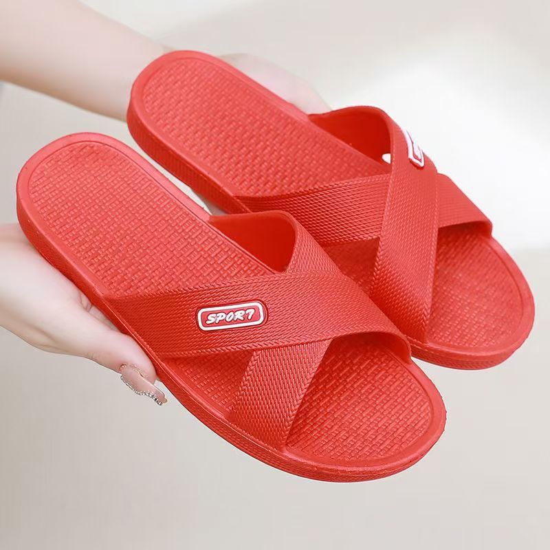 368 Women's Classic Style Summer New Women's Home Slippers Bathroom Bath Non-Slip Cross Slippers Wholesale
