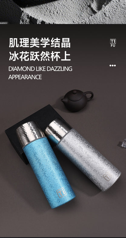 New High-Looking Pure Titanium Insulated Titanium Cup, Light Luxury and High-End Business Gift Water Cup, High-End Household Tea Cup