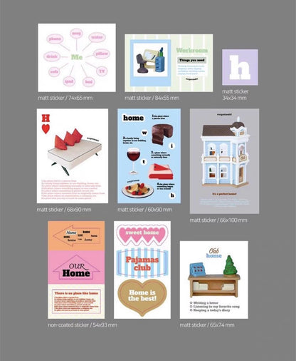 Korea same spot OAB character 202hosil magazine landscape retro hand account decoration material collage paper bag