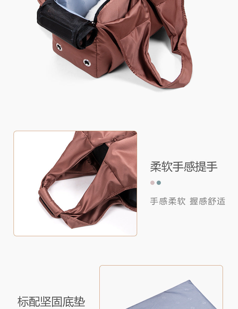 Cat Bag Outgoing Portable Pet Bag Large Capacity Breathable Cat Backpack with Dog One-Shoulder Handbag Soft