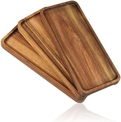 Acacia Wooden Tray Western Food Hotel Tray Tea Tray Fruit Plate Nut Plate Food Bread Tray Rectangular
