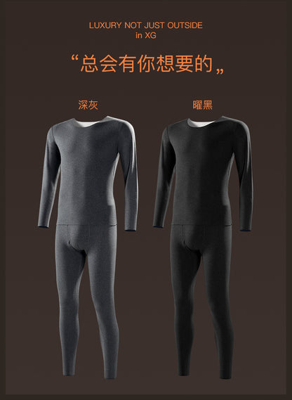 Fashion brand H seamless thermal underwear men's suit de AB surface double-sided velvet brushed men's autumn clothes long pants women's wholesale