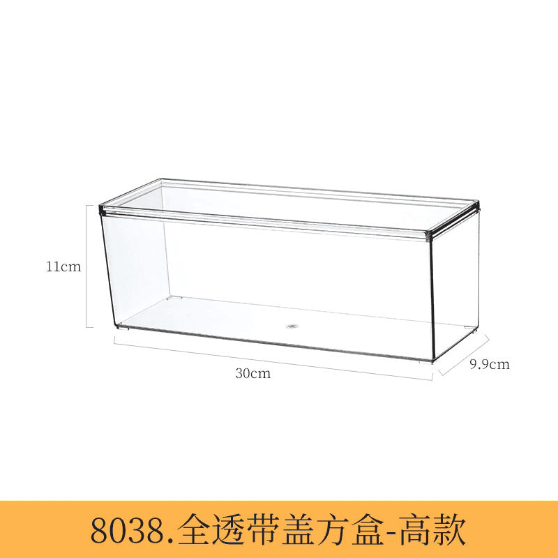 Desktop Storage Box Dormitory Cosmetics Transparent Basket Acrylic Drawer Mask Organizer Box Snack Sundry Storage Rack