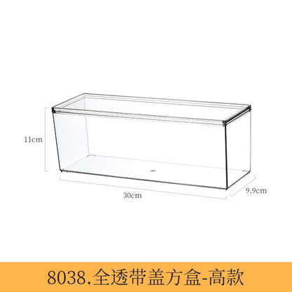 Desktop Storage Box Dormitory Cosmetics Transparent Basket Acrylic Drawer Mask Organizer Box Snack Sundry Storage Rack