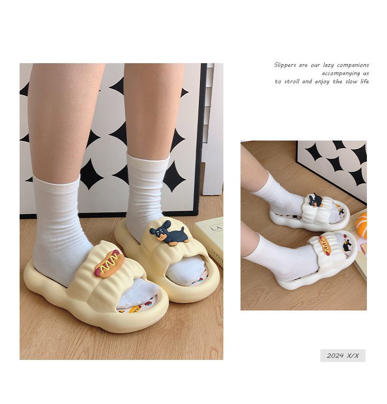 Women's spring and summer new thick-soled sandals and slippers for wearing cartoon PVC non-slip casual soft-soled sandals and slippers wholesale
