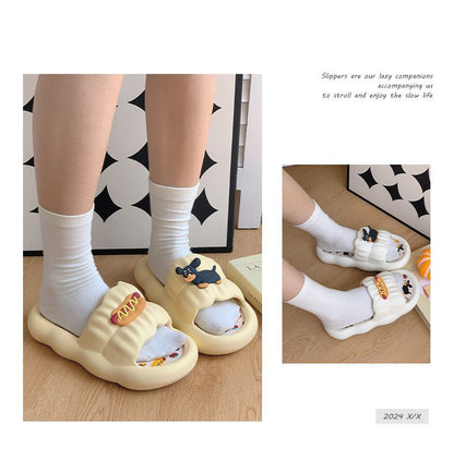 Women's spring and summer new thick-soled sandals and slippers for wearing cartoon PVC non-slip casual soft-soled sandals and slippers wholesale