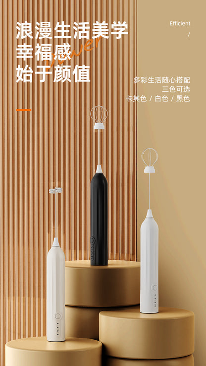 Carefully Selected Cross-Border Dual-Stick Milk Frother, Coffee Cream Mixer, Household Wireless Egg Beater, Baking Milk Frother