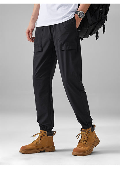 2024 Summer Thin Pants Soft Shell Waterproof Windproof Men's American Style Functional Outdoor Mountaineering Casual Crock Pants