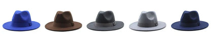 2023 New Hot Wide Brim Felt Fedora Hats With Bee Ribbon Autumn Winter Wedding Party Trilby Hat Men Gentleman Jazz Hats 56-58CM