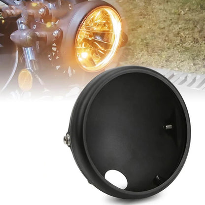 Suitable for Harley motorcycle retro headlight rear shell 7 inch headlight modification protection lamp shell with bracket