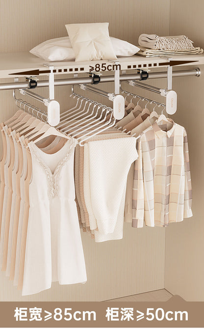 Pull-out trouser rack telescopic slide rail top trouser hanger clothes rail wardrobe built-in pants hanging pants hanging storage wholesale