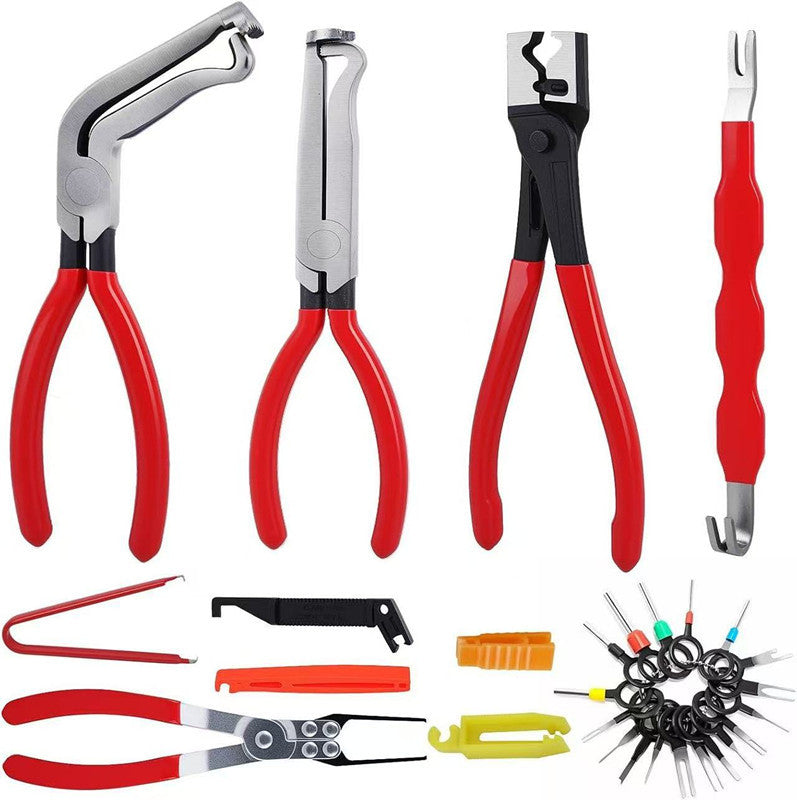 Red and black elbow 60 degree power-off pliers bolt pliers multi-purpose pliers car oil pipe separation harness pliers cross-border pliers