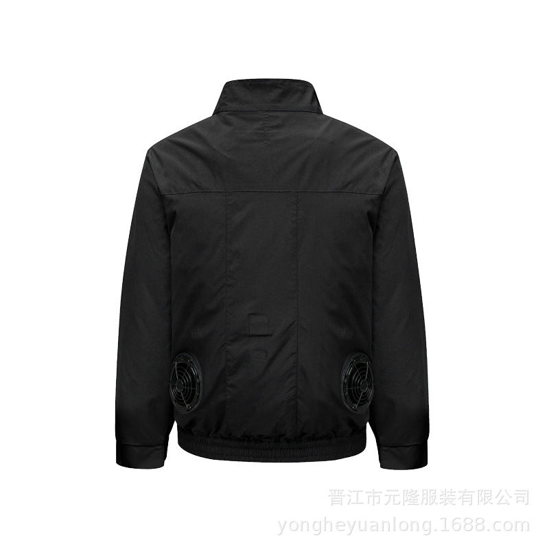 Cross-Border Summer Cooling Air-Conditioning Clothing with Fan Refrigeration Workwear Outdoor Heatstroke Prevention Fan Clothing Men's Labor Protection Clothing Work Clothes