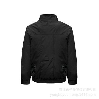 Cross-Border Summer Cooling Air-Conditioning Clothing with Fan Refrigeration Workwear Outdoor Heatstroke Prevention Fan Clothing Men's Labor Protection Clothing Work Clothes