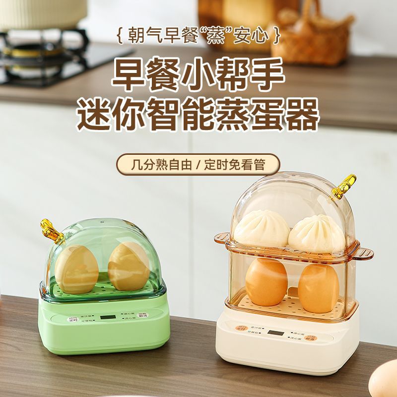 Mini Egg Boiler 2024 New Arrival Regular One-person Egg Steamer Automatic Power-off Household Small Smart