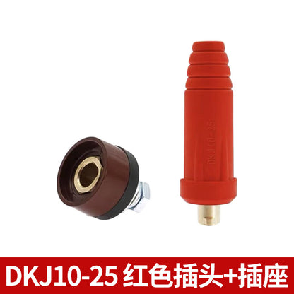Welding Machine Quick Connector Dkj25-35-50-70 Square All-Copper European Quick-Plug Welding Head Cable Connector