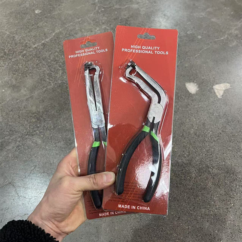 Red and black elbow 60 degree power-off pliers bolt pliers multi-purpose pliers car oil pipe separation harness pliers cross-border pliers