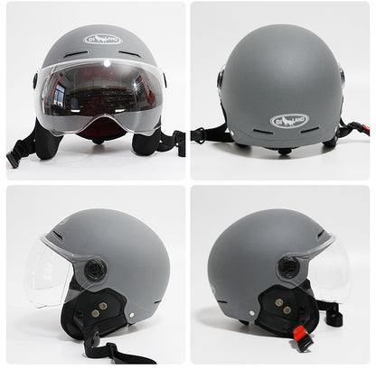 3C certification ear protection electric car helmet men and women summer sunscreen electric car helmet light half helmet manufacturers wholesale