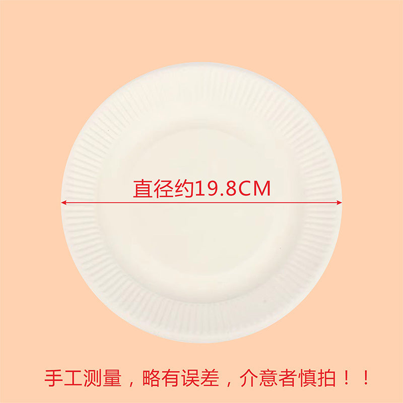 20 Pack Birthday Cake Plate Picnic Party Tableware Paper Plate Kindergarten Art Painting White Paper Plate