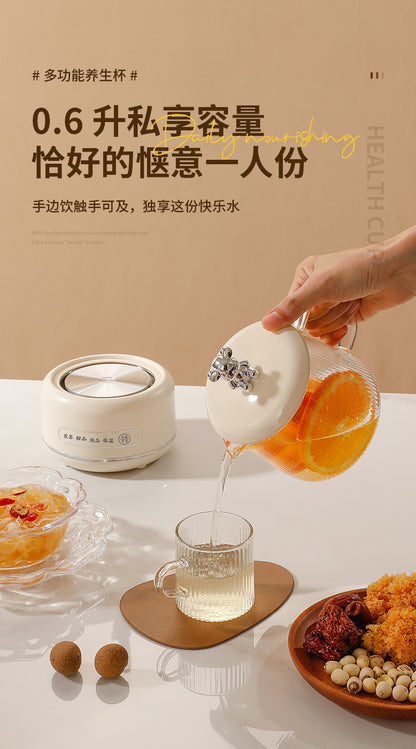 Health pot household multi-functional full glass tea cooker kettle small office flower teapot insulation electric Cup