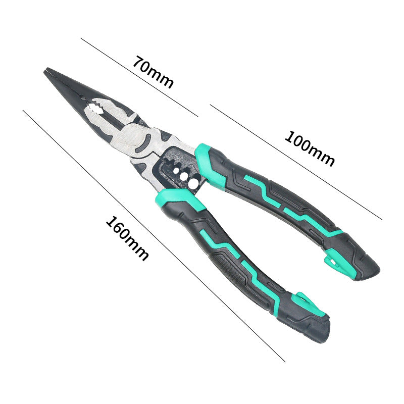 Multifunctional wire stripping pliers pointed mouth miter pliers 8 inch vice electrical wire stripping pliers eccentric labor-saving and durable