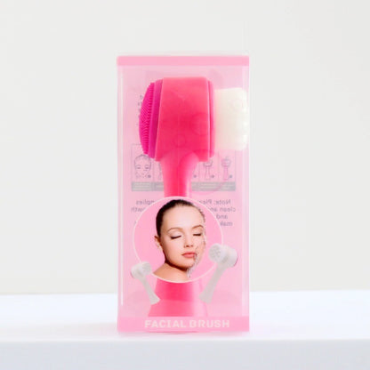 3D Silicone Double-sided Cleansing Brush Silicone Face Washing Brush Soft Hair Cleansing Brush Cleaning Pore Face Washing Instrument Massage Artifact