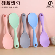 Silicone Soup Spoon Food Grade Long Handle Household Large Soup Spoon High Temperature Resistant Mini Porridge Spoon Frying Spoon Non-stick Cooking Pan Spoon