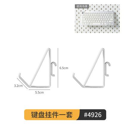 Desktop Perforated Board Storage Rack Organizer Office Partition Workstation Desk Stationery Organizer Shelf No Drilling Required