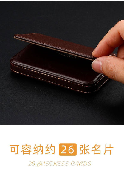 In-Stock Wholesale Pu Business Card Holder, Business Card Case, Business Card Wallet, Company Gift, Faux Leather