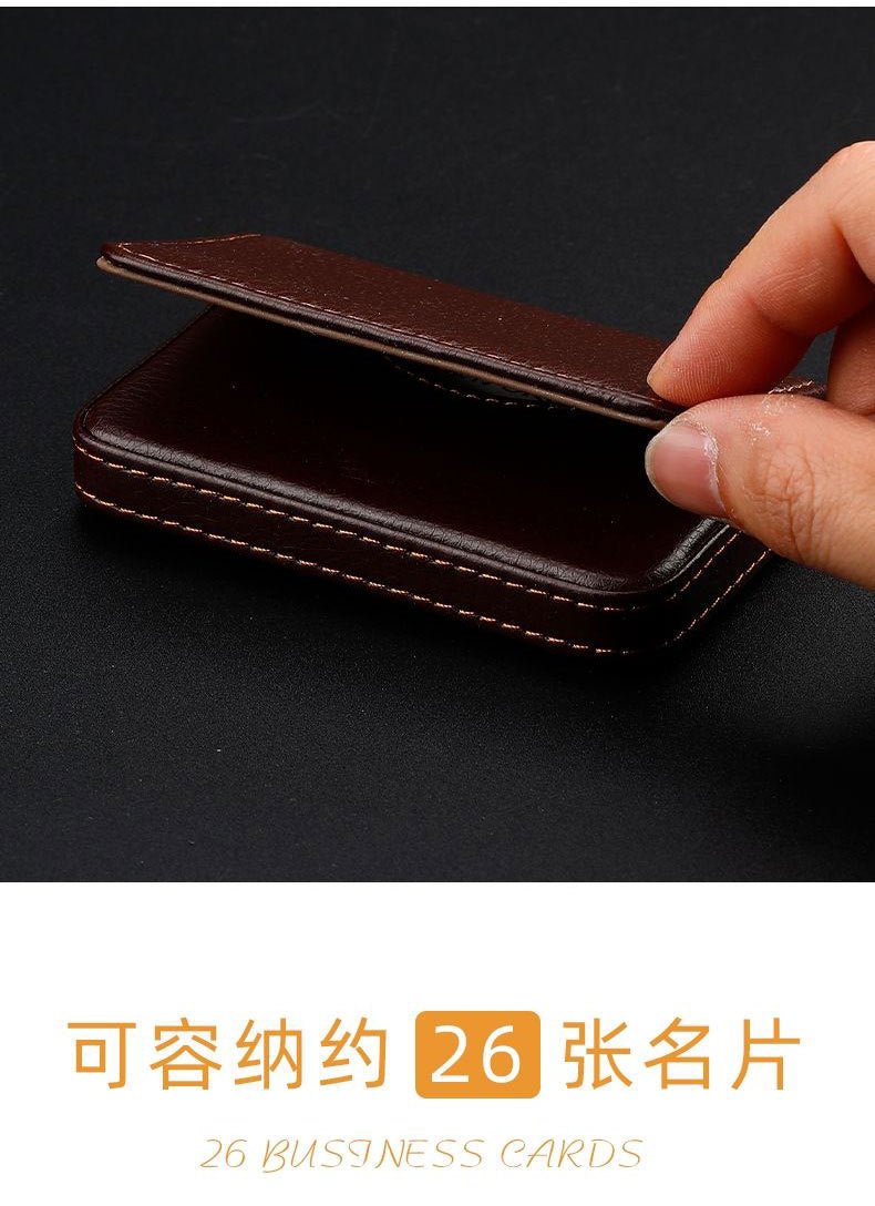 In-Stock Wholesale Pu Business Card Holder, Business Card Case, Business Card Wallet, Company Gift, Faux Leather