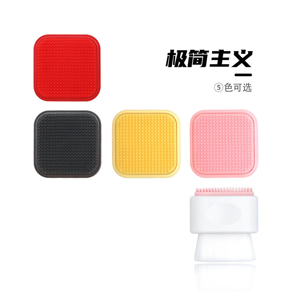 New short portable double-sided dual-use manual face brush cleaning pore soft hair cleansing Silicone Cleansing Brush wholesale