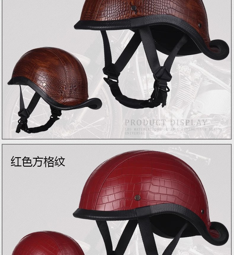New National Standard 3C Retro Flip-Up Helmet for Women, Motorcycle Half-Helmet for Men, Electric Scooter Helmet, Cruiser Helmet for Riding