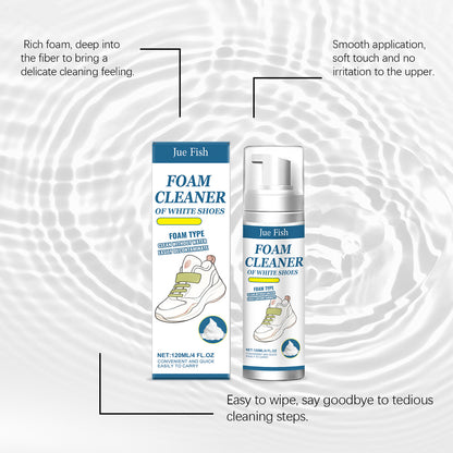 Jue Fish White Shoe Cleaner Cleans Stains and Prevents Oxidation, Daily Portable Cleaner for White Shoes
