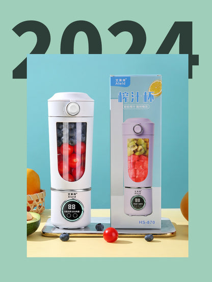 New high-end cross-border juicer household crushed ice juice cup portable rechargeable juicer outdoor 12 knife wireless