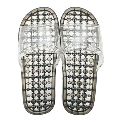 Couple Bathroom Slippers Men's Summer Non-slip Home Indoor Bathing Women's Sandals Thick Bottom Massage Leakage Home Shoes