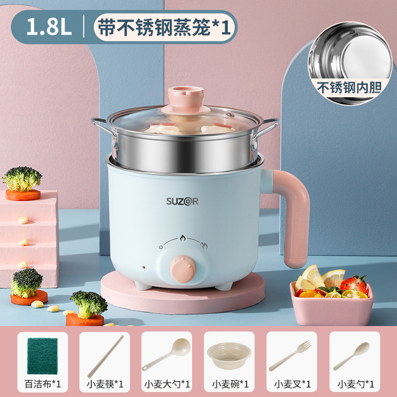 Electric Cooking Pot Dormitory Student Household Small Electric Hot Pot Mini Small Electric Pot Instant Noodle Pot Cooking Noodles Small Pot Gift Wholesale