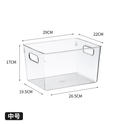 Multi-size Transparent Refrigerator Storage Box Snacks and Sundries Storage Box Cosmetic Finishing Multifunctional Transparent Superposable