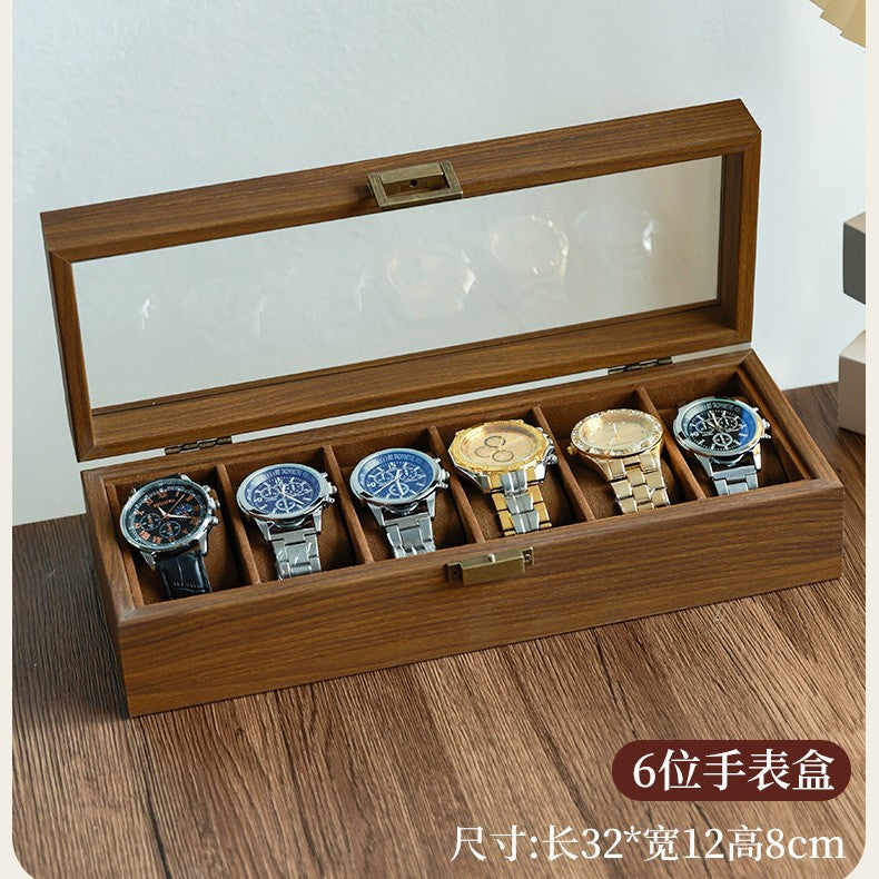 2025 New Leather Watch Box Storage Box with Lock Home Watch Organizer Display Box Mechanical Watch Jewelry Box