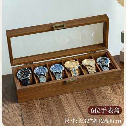 2025 New Leather Watch Box Storage Box with Lock Home Watch Organizer Display Box Mechanical Watch Jewelry Box