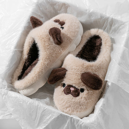 Cixi Cotton Slippers for Women, Spring, Autumn and Winter Home Use, Indoor Non-Slip Couple Home Warm Winter Plush Men's Slippers