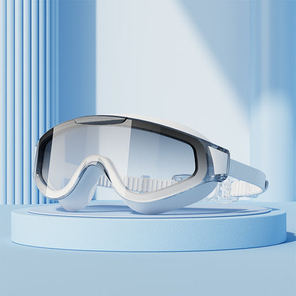 Factory wholesale large frame adult gradient plating swimming goggles waterproof anti-fog HD large field of view swimming goggles unisex