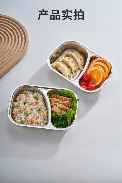 Hongjun Da 304 Stainless Steel Dinner Plate with Cartoon Patterns, Children's Dinner Plate, Kindergarten Divided Plate, Baby Food Plate