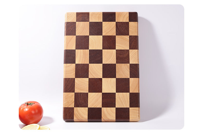 Wholesale antibacterial mildew-proof anti-skid rubber wood solid wood splicing checkerboard cutting board solid wood chopping board cutting board