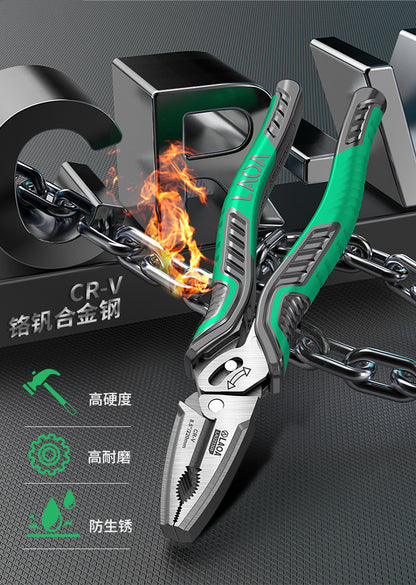 Industrial-Grade Eccentric Labor-Saving Wire Cutters Multi-Axis Electrician Pliers 8.5inch Professional Hand Pliers Side-Cutting Pliers