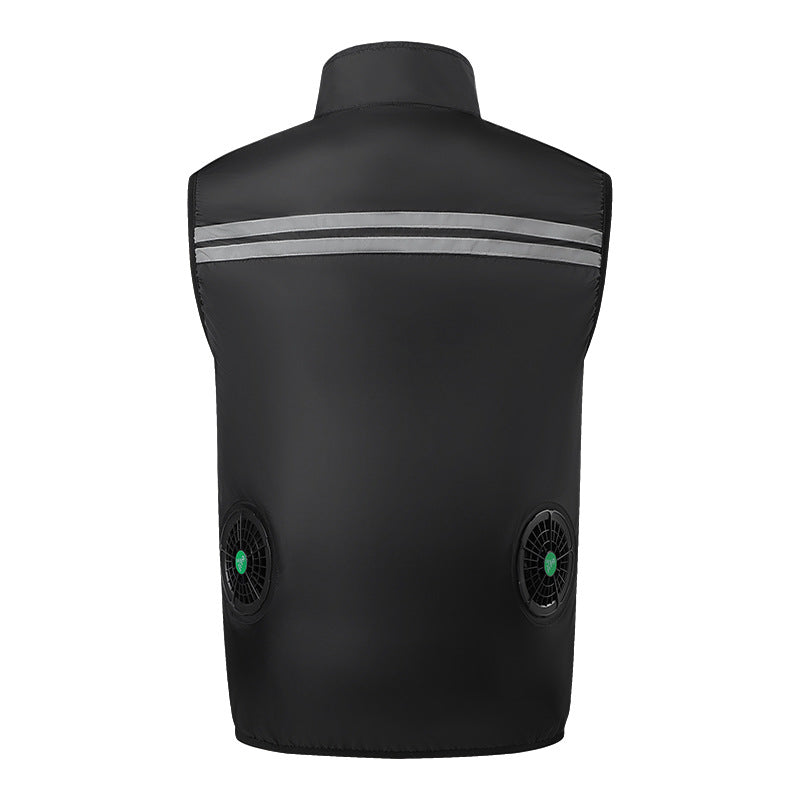 Cross-Border Supply of Intelligent Heatstroke Prevention Refrigeration Air-Conditioning Clothing Summer Cooling Fan Vest Outdoor Sun Protection Ice Vest Clothing