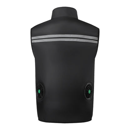 Cross-Border Supply of Intelligent Heatstroke Prevention Refrigeration Air-Conditioning Clothing Summer Cooling Fan Vest Outdoor Sun Protection Ice Vest Clothing
