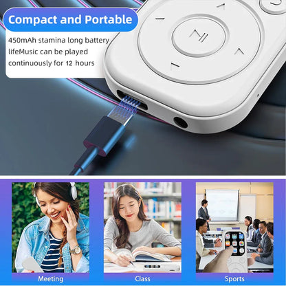 Bluetooth 5.4 MP3 MP4 Player Portable LCD Screen Music Player Stereo HiFi Speaker Support TF FM Radio Video E-Book Recording