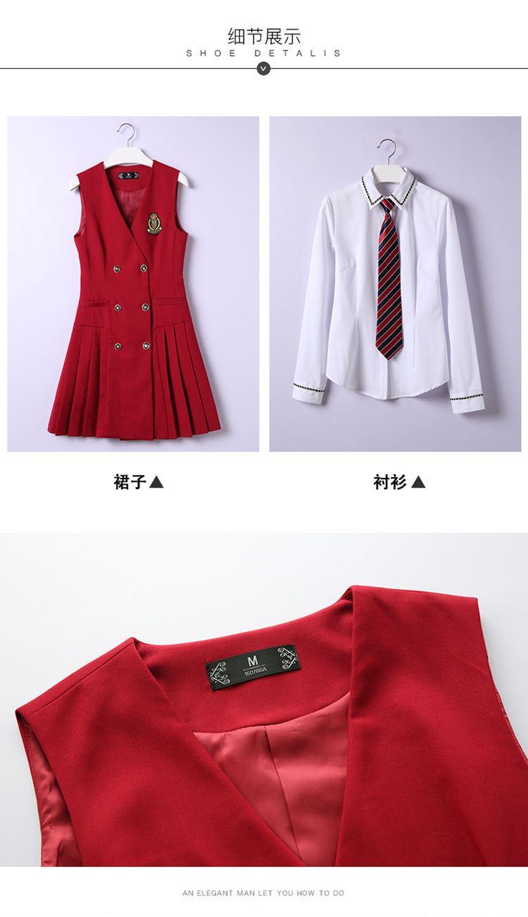 【Fashionable Pleated Skirt】Blue Dress for Women Autumn 2026 New Style Unique Design Korean Version Suspender Dress